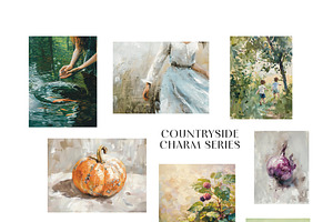 Countryside Charm Series. Poster Set