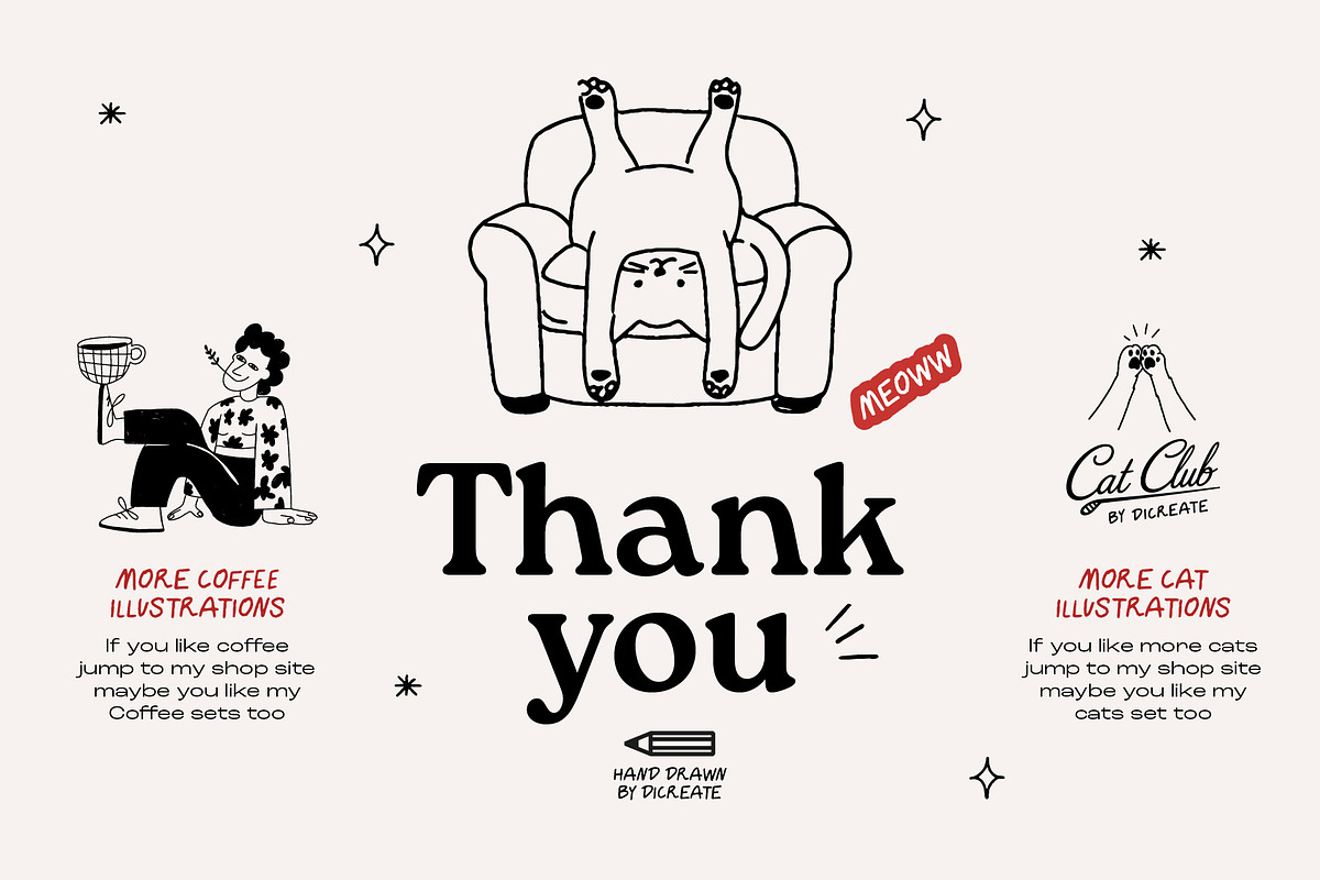 Cat Life: Coffee Edition, an Animal Illustration by dicreate (Photo 12 of 12)