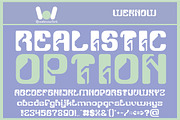 Realistic Option, a Font by weknow (Thumbnail 1 of 5)