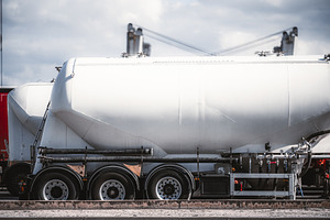 White tanker truck mockup template, an Industrial Photo by SkyNext