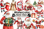 Santa Claus Clipart, an Illustration by Black Bird Studio (Thumbnail 1 of 6)