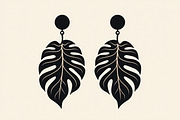 Leaf Earring Silhouette Bundle, an Object Graphic by abu67222 (Thumbnail 12 of 16)