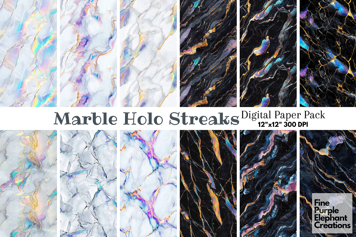 Holographic Marble Texture Granite, a Pattern Graphic by Fine Purple Elephant (Photo 1 of 5)