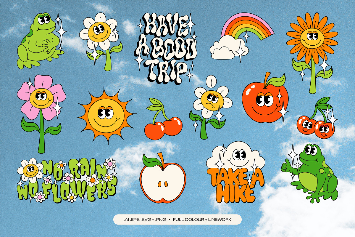 Touch Grass - Funky Nature Graphics, a Graphic by Lucy Jenn (Photo 3 of 11)