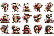 Whimsical Woodland Animal Clipart, a Seasonal Illustration by OK Design (Thumbnail 3 of 6)