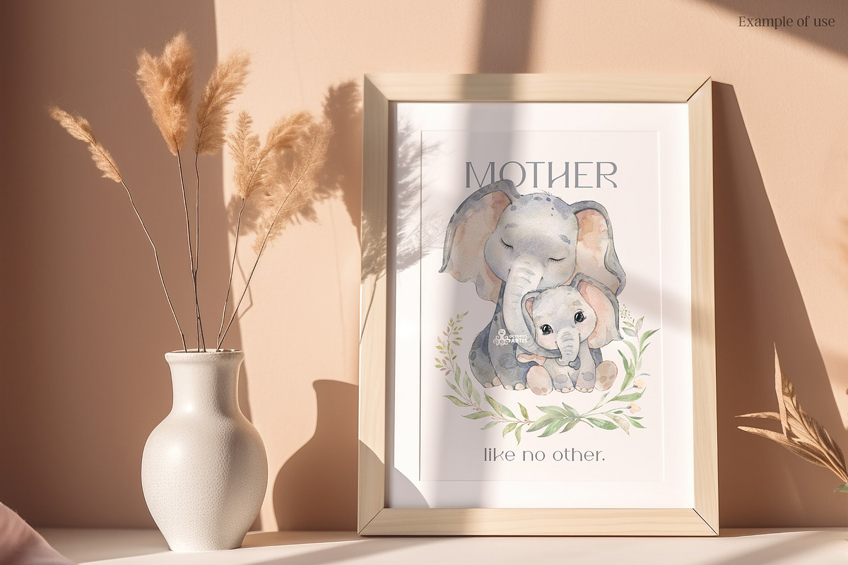 Mommy & Me. Watercolor Animals, an Animal Illustration by OctopusArtis (Photo 4 of 14)