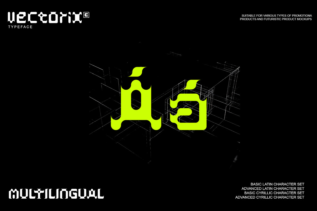 ND Vectorix Futurism Typeface, a Blackletter Font by Nouric Design (Photo 3 of 6)