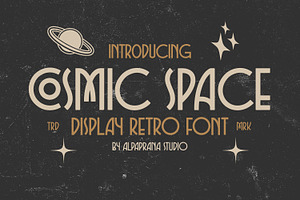 Cosmic Space - Retro Font, a Script Font by Alpaprana