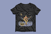 Man playing guitar under the stars, a Person Illustration by gunaonedesign (Thumbnail 3 of 4)