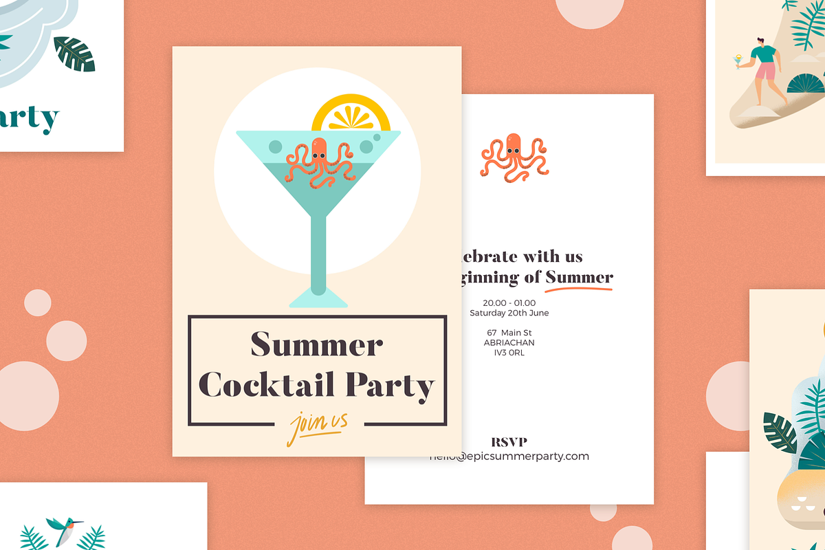 Tropical illustration & Graphics, a Card Template by Craftrick (Photo 4 of 8)