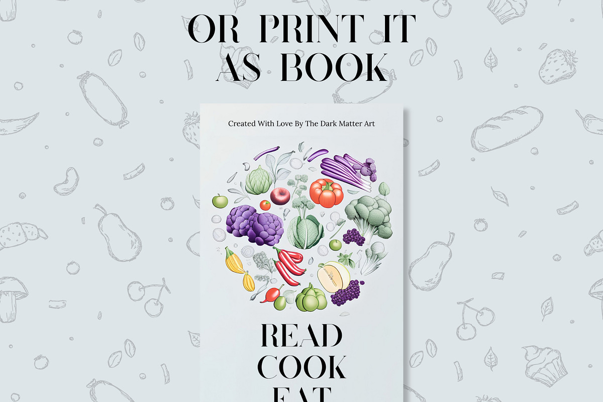12 Recipes E-book / Printable Book, a Print Template by The Dark Matter Art (Photo 4 of 5)
