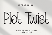 Plot Twist | Script Font, a Script Font by Scratchones (Thumbnail 1 of 8)
