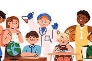 School kids students studying banner, a Person Illustration by Good Studio (Thumbnail 4 of 5)
