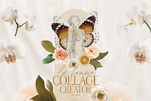 La Femme collage creator women fruit