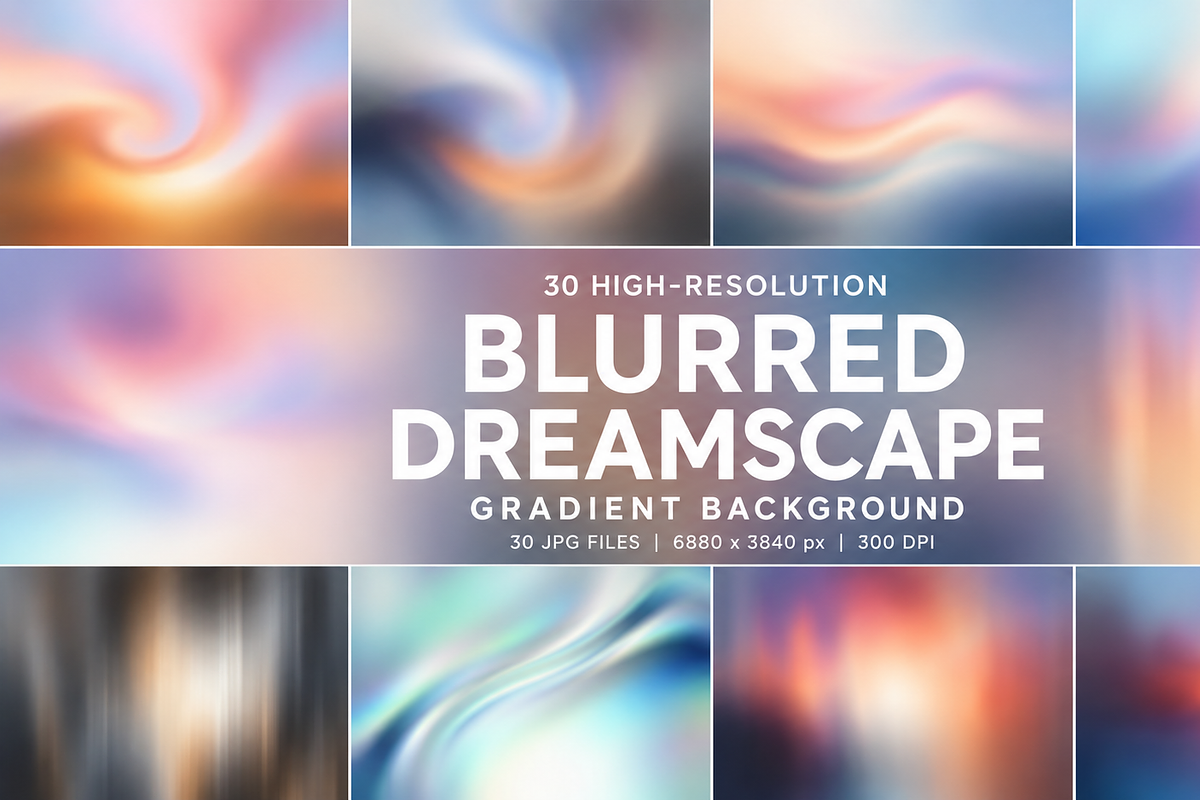 BLURRED DREAMSCAPE GRADIENT, a Background Graphic by Rizenight (Photo 1 of 6)