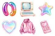 Kawaii 2000s Y2K Never Forget, a Seasonal Illustration by CitraGraphics (Thumbnail 3 of 6)