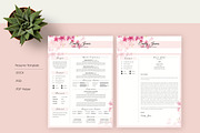 Water Color CV-Resume Template *C, a Resume Template by Showy68 Template (Thumbnail 1 of 5)