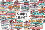 Winter Signspot PNGs, a Seasonal Illustration by Markicha Art (Thumbnail 1 of 5)