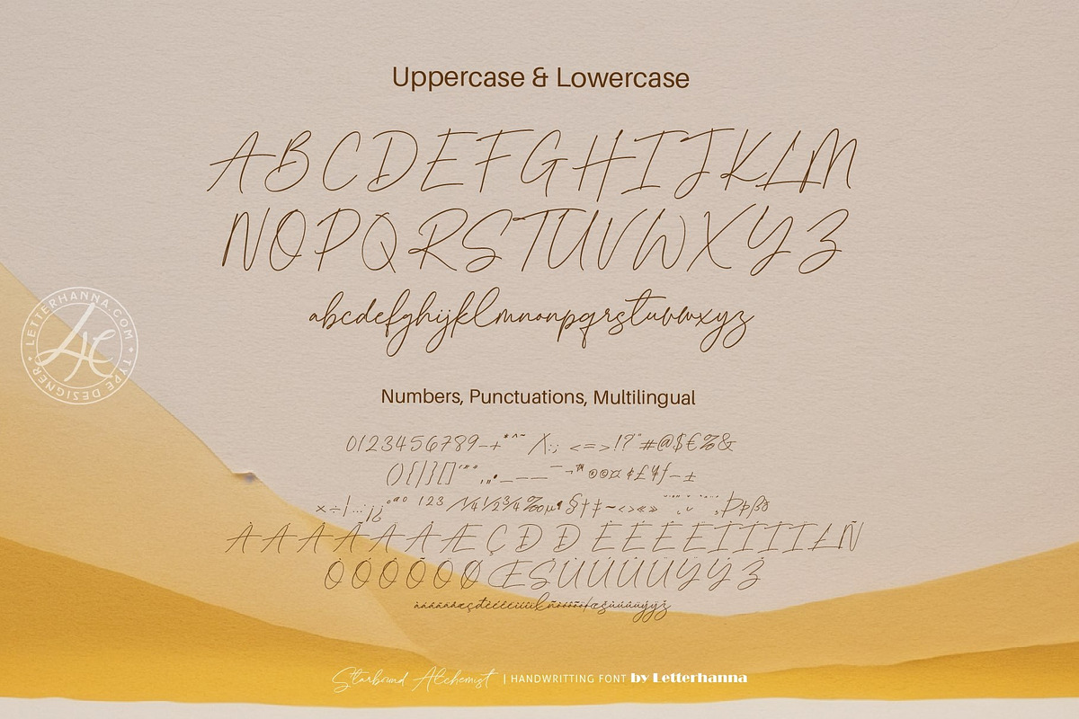 Starbound Alchemist, a Handwritten Font by Letterhanna Studio (Photo 15 of 20)