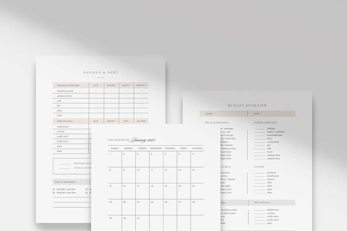 Printable Budget Planner Printable, a Presentation Template by roselindoco (Photo 2 of 4)