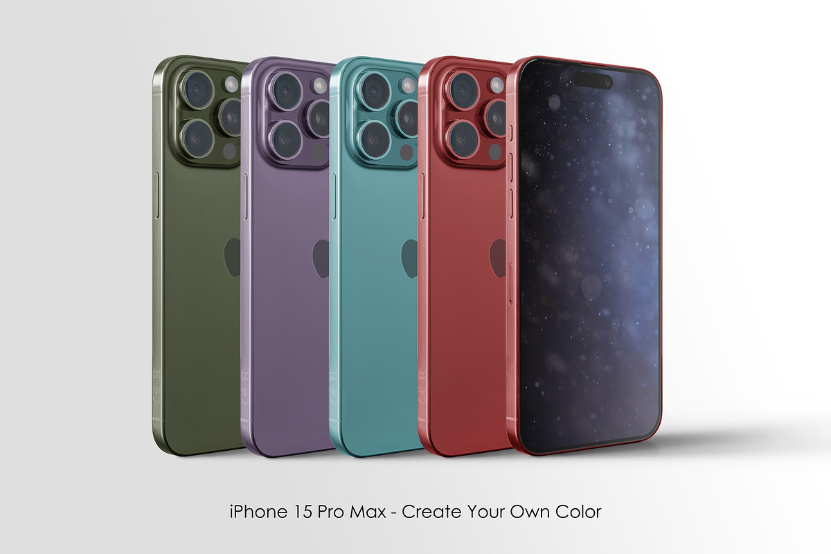 iPhone 15 Pro Max Mockup 6K, an iPhone Mockup by Zabiegala MP (Photo 4 of 24)