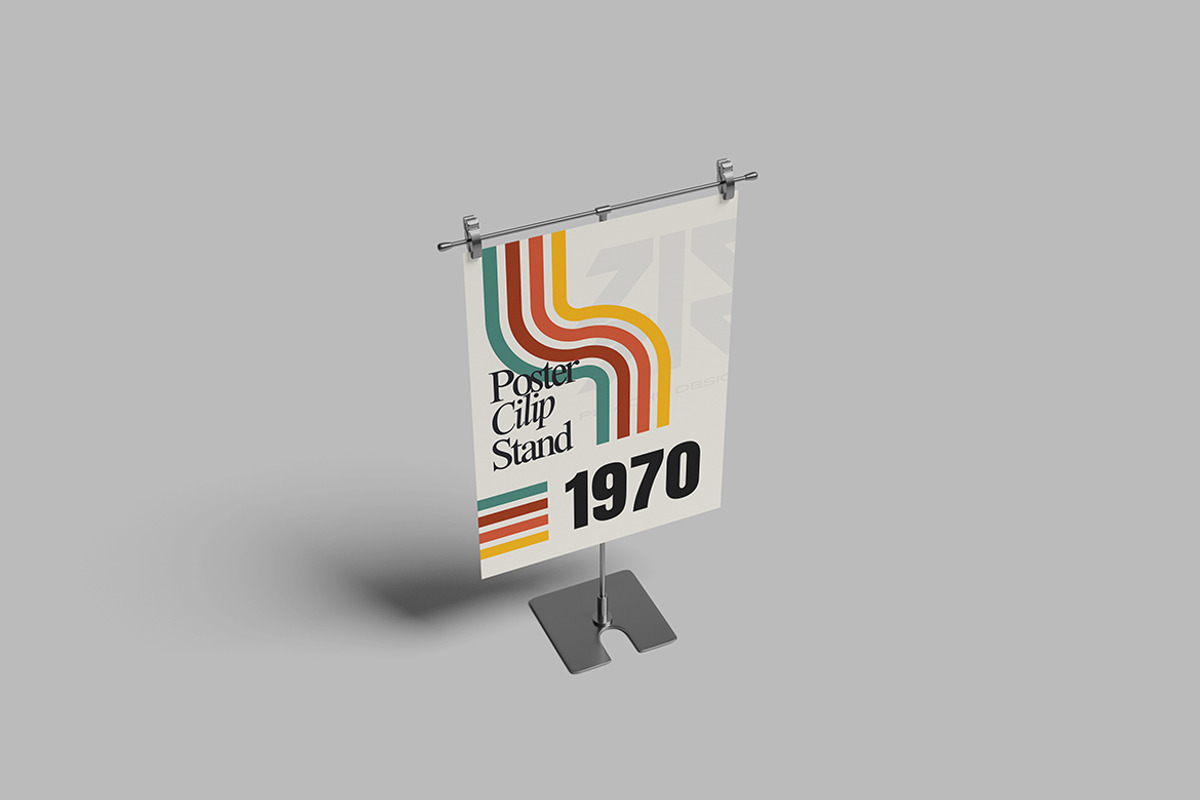 Poster Clip Stand Mockup, an Advertising Mockup by Pikachudesign (Photo 3 of 5)