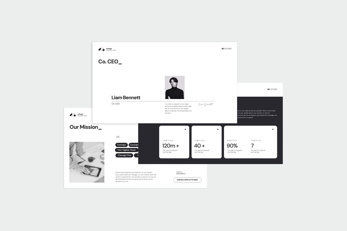 MIE | Minimal Presentation Template, a Presentation Template by Graphpexel (Photo 7 of 9)