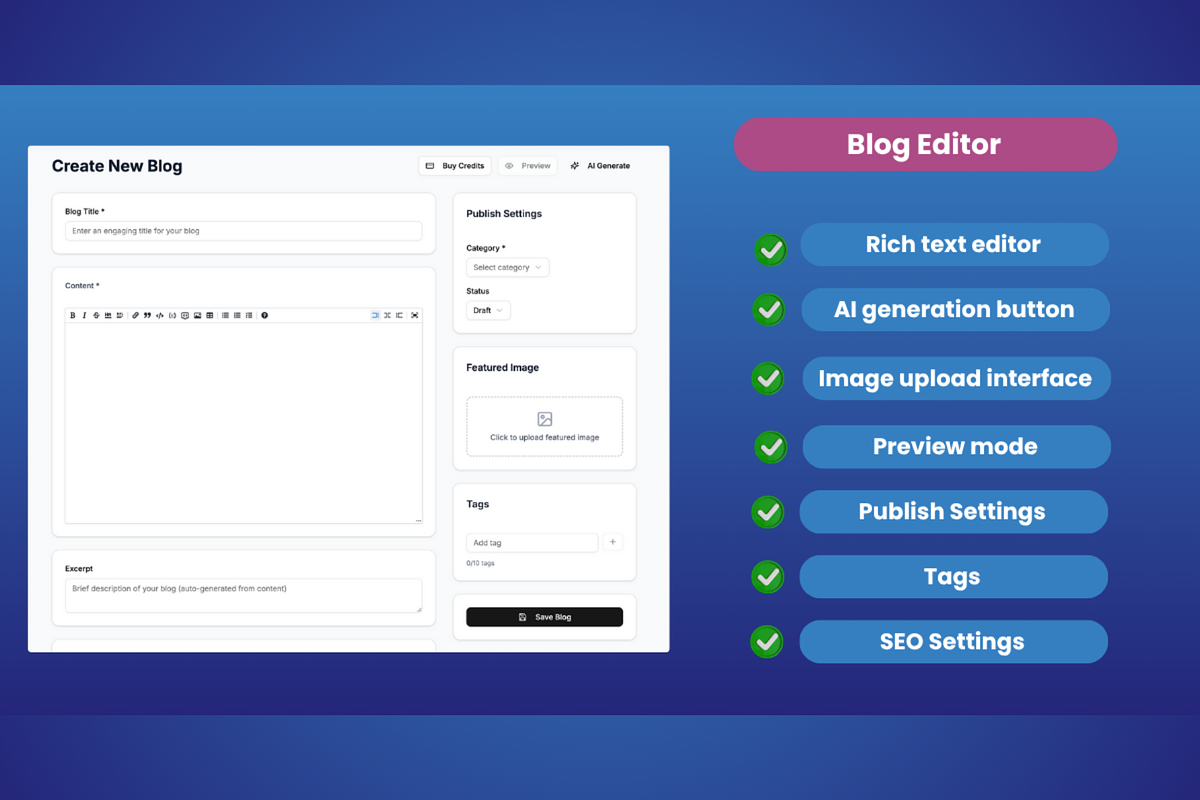 AI Blog Platform - InkGenius, an App Template by Waleed Codes (Photo 11 of 31)