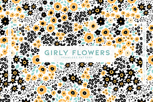 Girly Flowers, a Decorative Illustration by MalyskaStudio