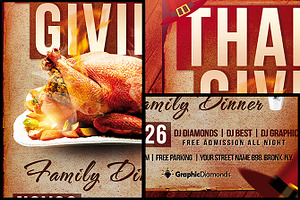 Thanksgiving Night PSD Flyer