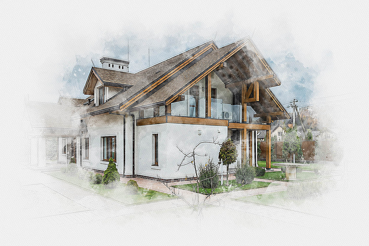 Watercolor House Painting Art Effect, an Action Add-On by MRI STUDIO (Photo 9 of 17)
