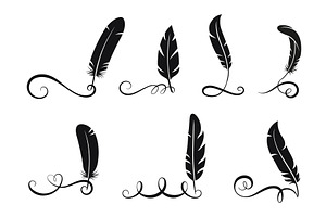 Black Feathers Written Calligraphy