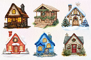 Christmas Winter Residence Clipart, an Illustration by Dream Creation (Thumbnail 5 of 6)