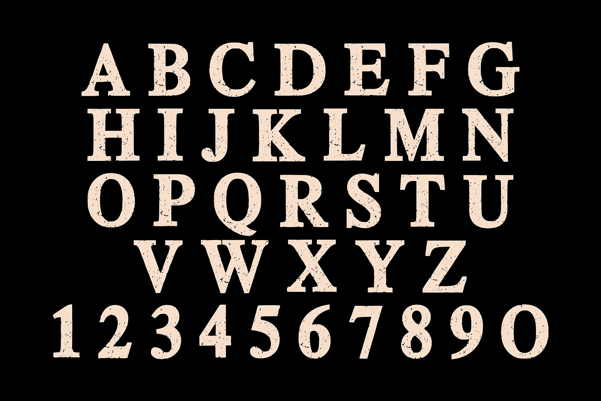 Bright Grunge Display Font, a Slab Serif Font by Fourteen Letter (Photo 5 of 6)
