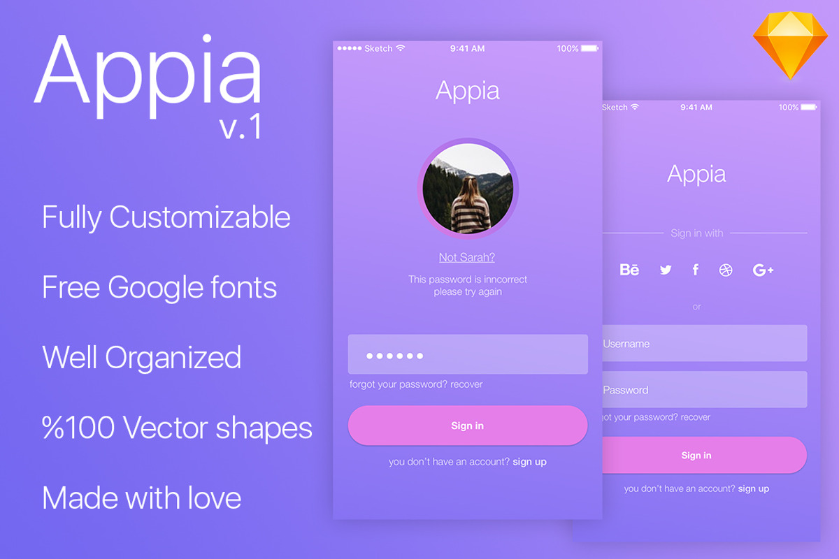 Appia Login-Registration UI, a Graphic by UI Designs