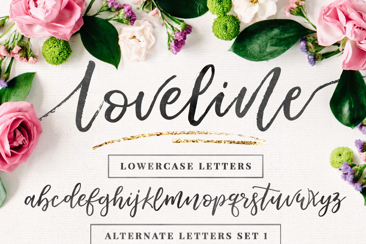 Loveline Brush Script + Swashes preview 5