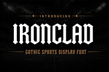 Ironclad - Gothic Sports DisplayFont