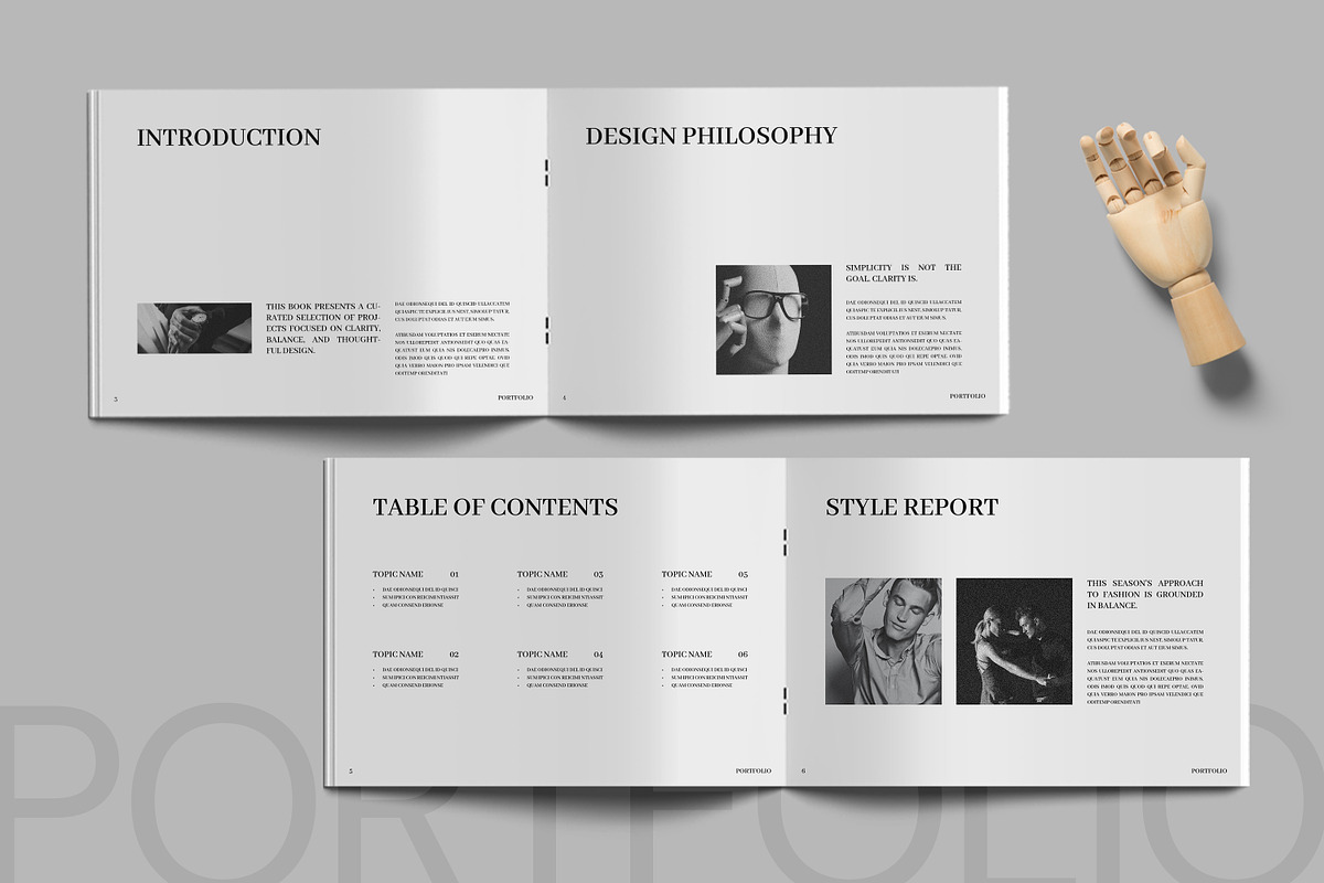 Brochure Portfolio Template, a Brochure Template by Artisan Vibes (Photo 2 of 8)