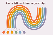 Multi Line Procreate Brushes, a Brush Add-On by The Creative Bix (Thumbnail 3 of 8)