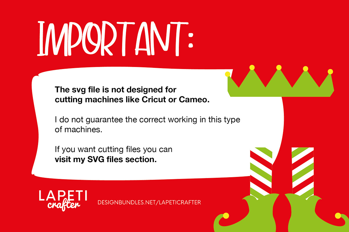 Festive Elf SVG Bundle - Elf Hat, a Seasonal Illustration by Lapeticrafter (Photo 2 of 4)