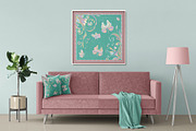 Pastel Butterfly Garden Silk Scarf, an Object Graphic by ilustrinna (Thumbnail 6 of 6)