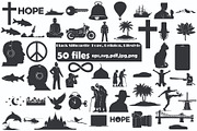 Black Silhouette Hope,Religion Set, a Person Illustration by Designer_Momina (Thumbnail 1 of 51)