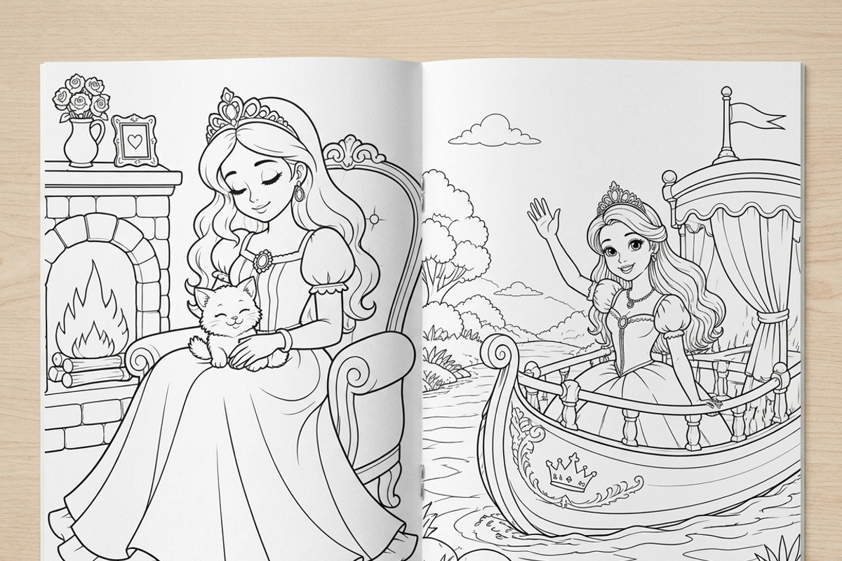 Magical Princess Coloring Book Vol41, a Person Illustration by ikarifq shop (Photo 5 of 7)