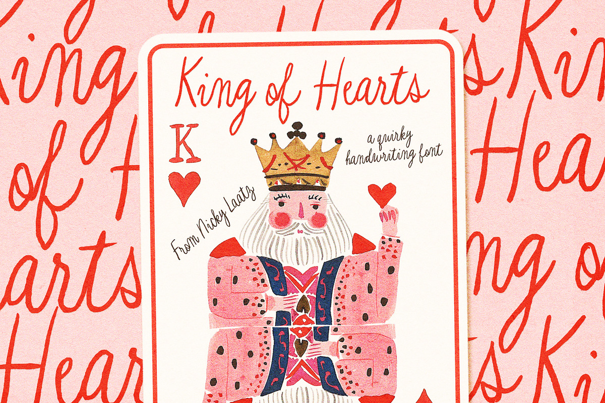 King of Hearts Script, a Font by Nicky Laatz (Photo 1 of 20)