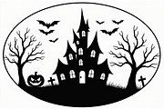 Haunted Halloween Silhouette bundle, an Illustration by BIPLOB EXPERT (Thumbnail 7 of 9)