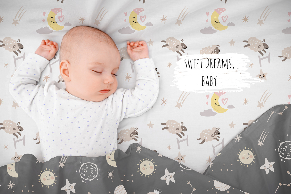 Cute bady seamless patterns., a Pattern Graphic by bioraven (Photo 5 of 7)