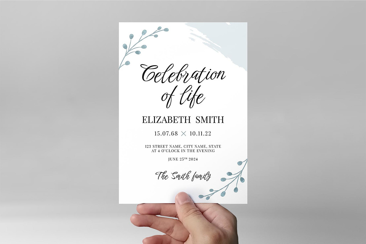 Simple Funeral Program Brochure, a Flyer Template by BrandPacks (Photo 2 of 8)
