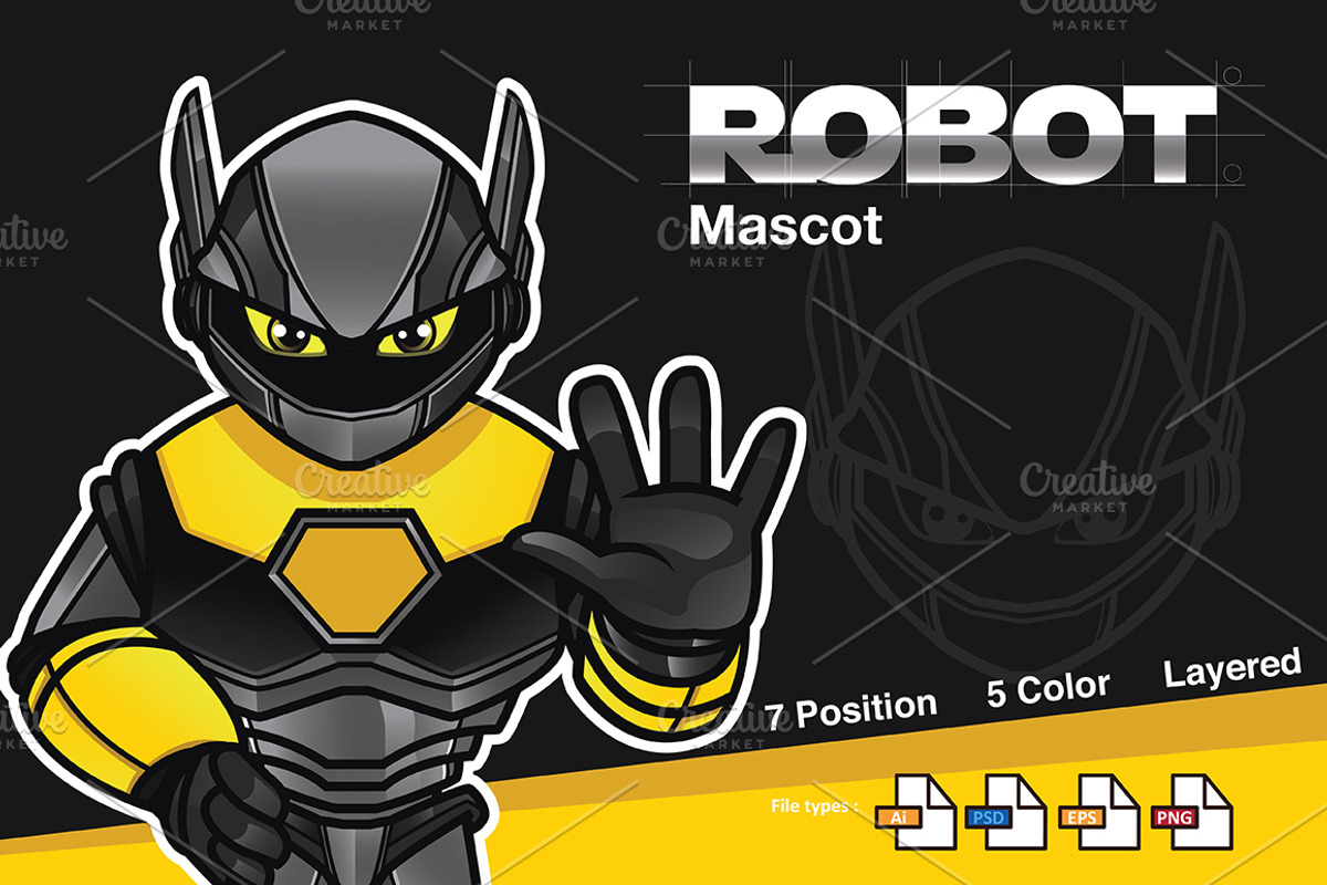 Robot Mascot, an Illustration by Diditpranata (Photo 1 of 4)