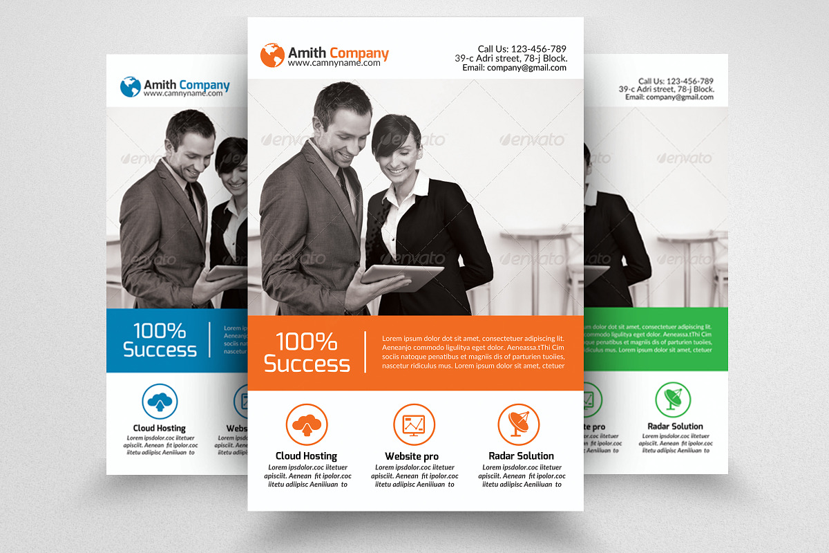 Business Flyer Psd Template, a Flyer Template by Psd Templates (Photo 1 of 3)