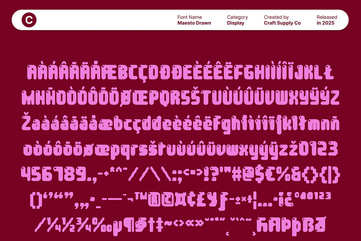Maesto Drawn, a Sans Serif Font by Craft Supply Co. (Photo 8 of 8)